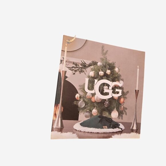 UGG Bliss Mini Tree Skirt Dark Green 22 Inch Round New - Picture 5 of 6